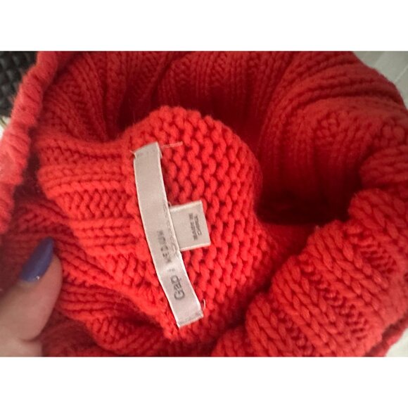 GAP Women’s Red Knit Turtleneck Sweater Size Medium - Picture 3 of 6